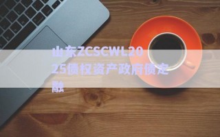 山東ZCSCWL2025債權資產政府債定融